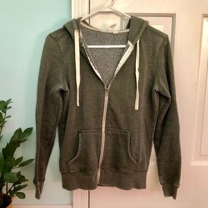 Green Zip Up Hoodie